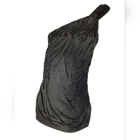 Moda International Dresses & Skirts - 💓 3/$15 Elegant Black One-Shoulder Body Con Form Fitting Dress